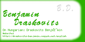 benjamin draskovits business card